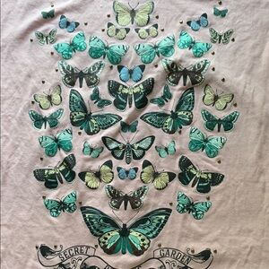 Pink Butterfly Tee Shirt Pink Green S Light Stretchy